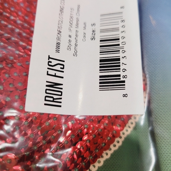 New Iron Fist Sheer Rainbow dress Tank Top sequence heart part Covering - Picture 13 of 16